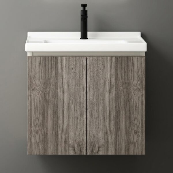 Meuble + vasque 600*470*450 - Wood effect