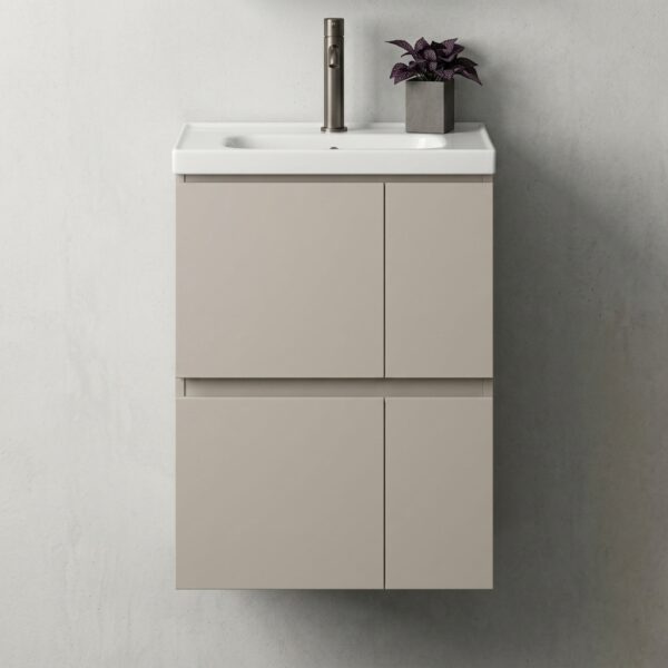 Meuble + vasque 600*470*565 - Crème