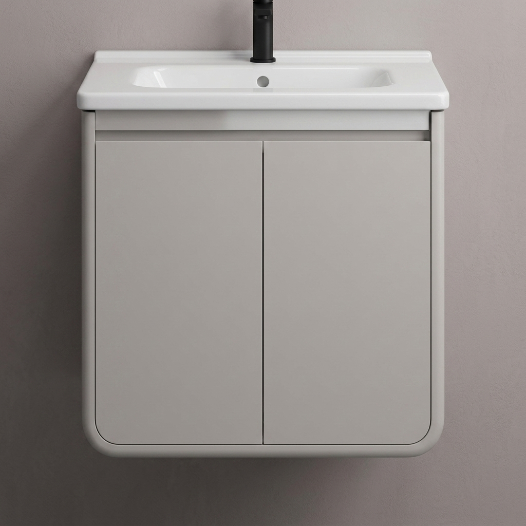 JL505-60-WOOD-EFFECT Meuble en PVC pour salle de bain