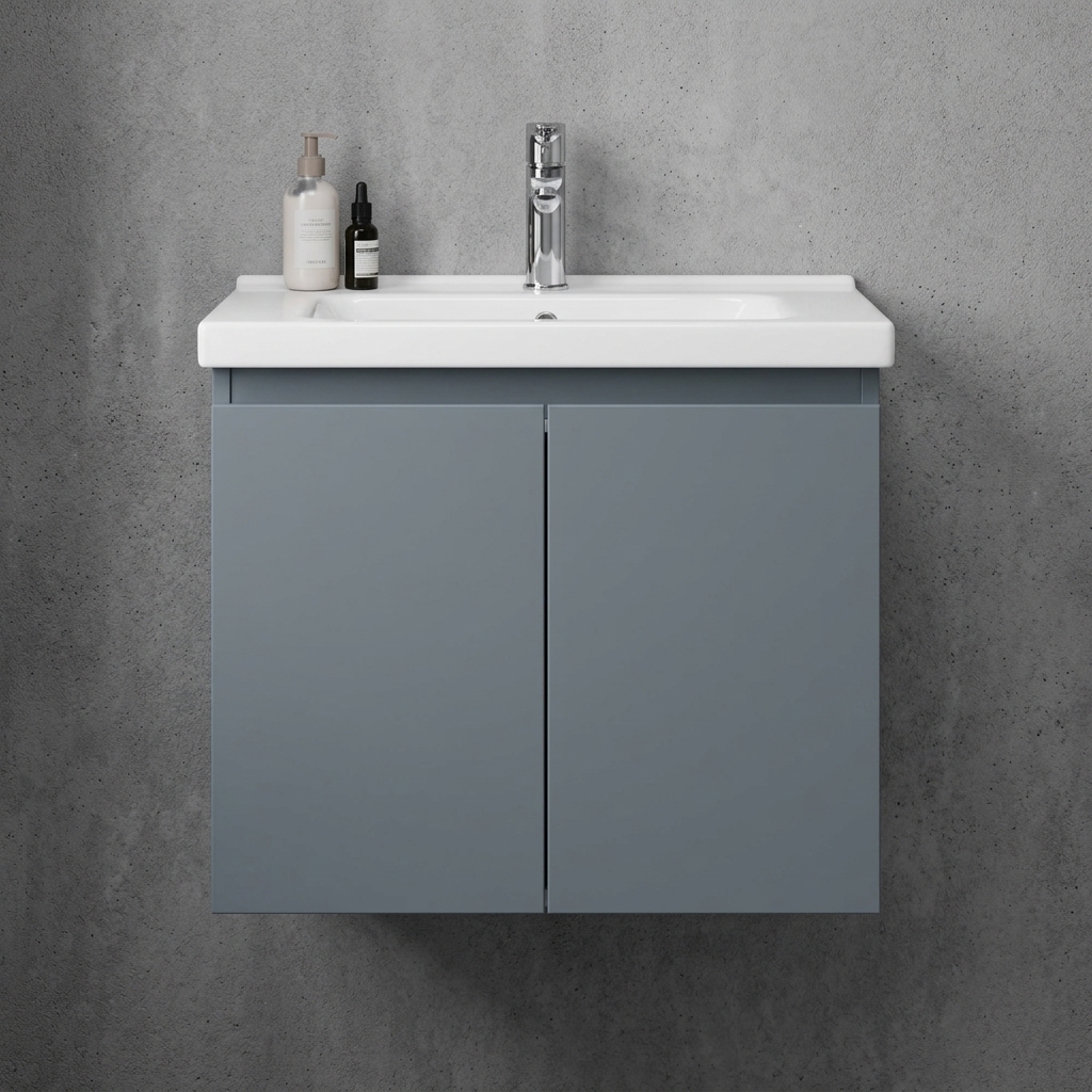 MS2001-60-GRIS Meuble + vasque 600*470*440 - Gris – Image 1